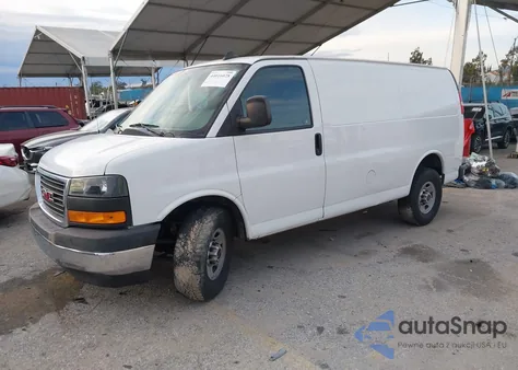 2019 GMC Savana 2500 Work Van z USA, uszkodzony, nr VIN 1GTW7AFGXK1340432